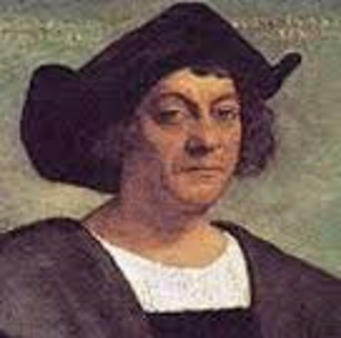 Christopher Columbus spots land in North America