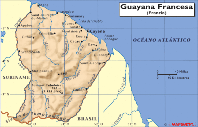Surge La Guyana Francesa.