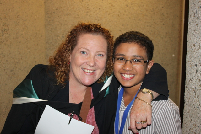 First Gold Academic Award and Student Citizen Award.