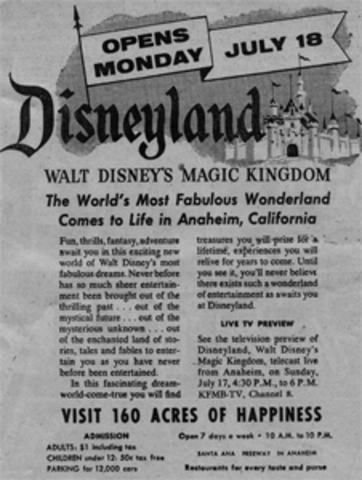 Disneyland Opens!