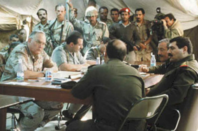 General Schwarzkopf initiates his plan of attack on Kuwati