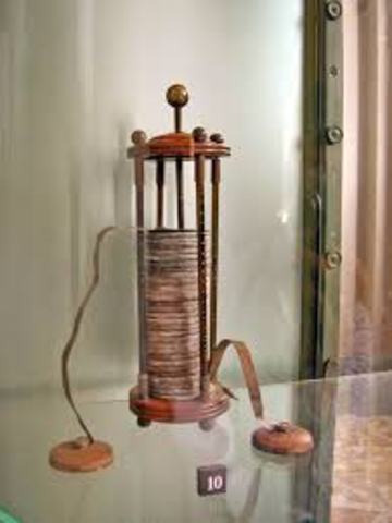 Count Alessandro Volta invents the battery
