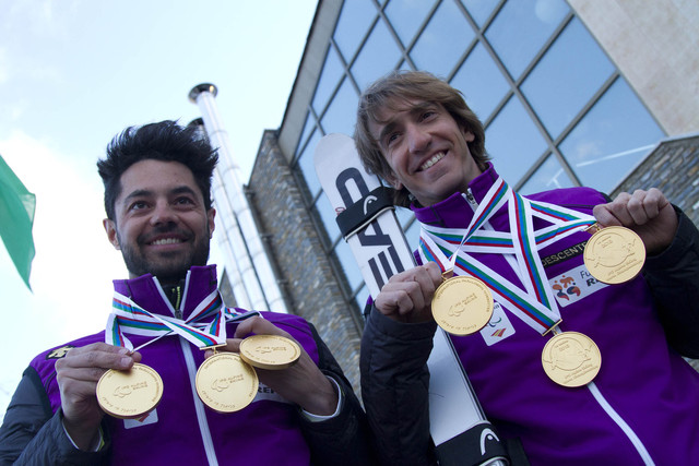 Vaig anar a una carrera de disminuits, els de color lila son els de Espanya.
