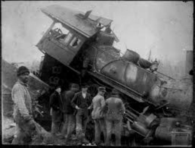1st railroad accident in US, Granite Railway, Quincy, Mass-1 dies