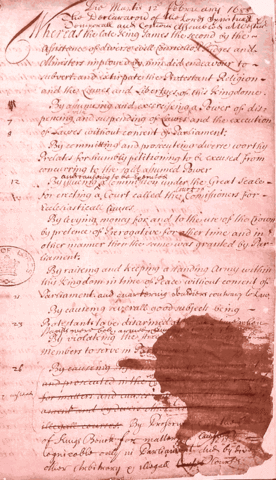English Bill of Rights of 1689