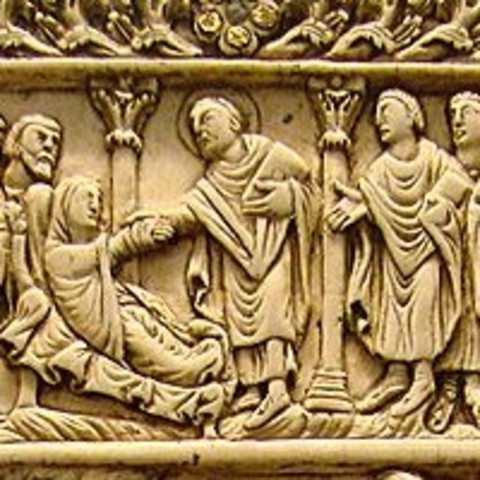 Carolingian Ivory Relief Sculpture