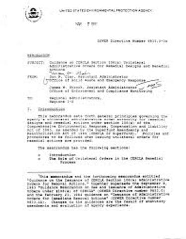 Unilateral Adminstative Order