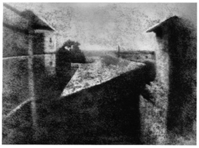 The first photograph. The inventor was Niepce.