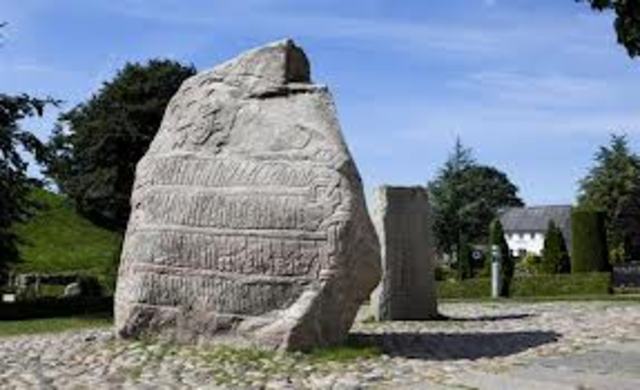 Danmarks fødselsattest fra jellingestenen