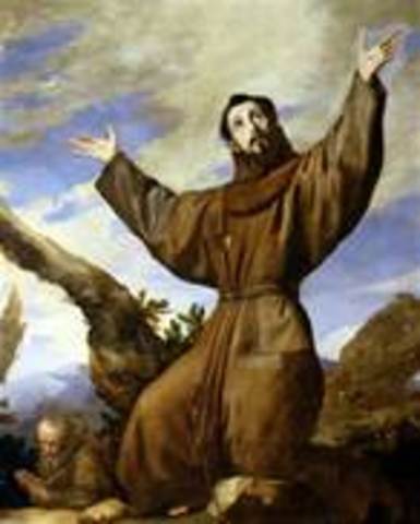 Saint Francis founded the Franciscans, or the Order of friars Minor