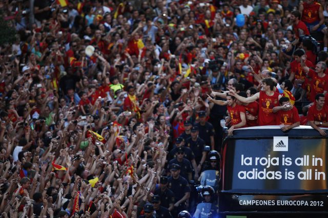 Go to Madrid, Spain and celebrate the World Cup Championship.