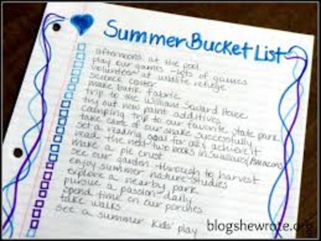 Bucket list
