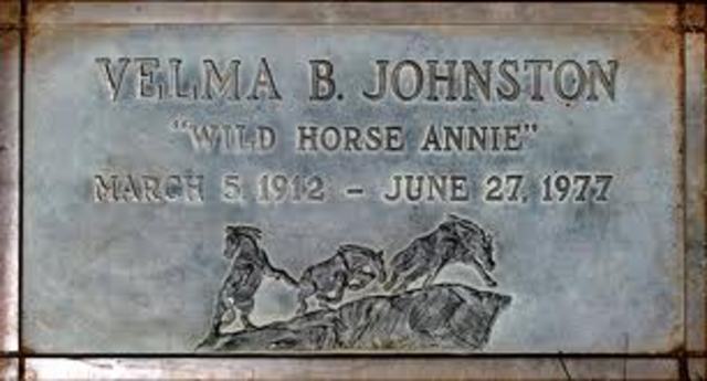 Wild Horse Annie Dies