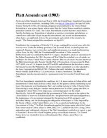 platt amendment