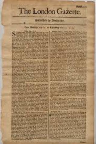 Newspapers are first published in London
