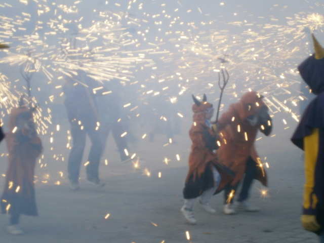 Vaig anar a un corre focs infantil a Barcelona.