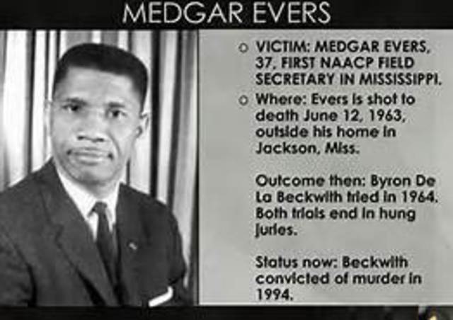 Medgar Evers murdered