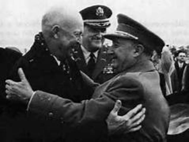 President Eisenhower helps france