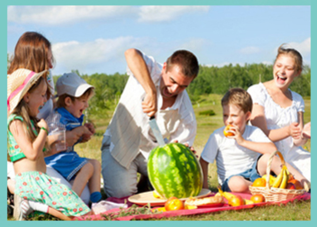 Enjoying family life