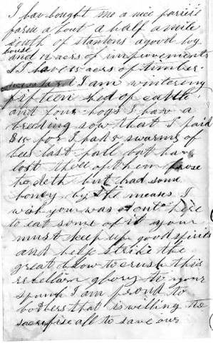 Camp Lindsey first letter to his father