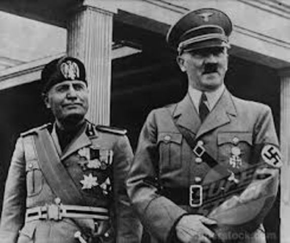 Mussolini and Hitler join