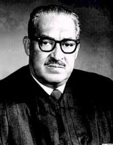 Thurgood Marshall was sworn into the Supreme Court