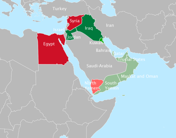 Egypt and Syria join to form the UAR.