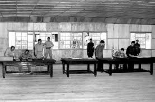 Armistice ends the Korean War