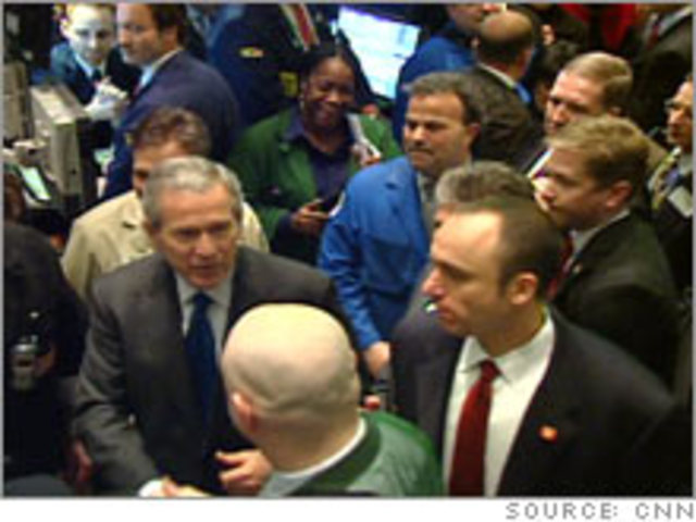 Bush visits the NYSE