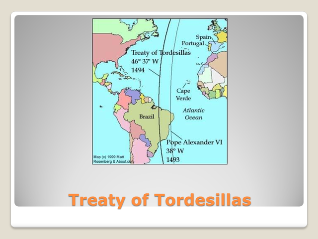 Treaty of Tordesillas signed