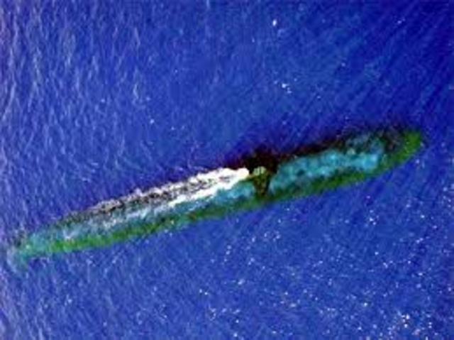 3:42am- Spotted Submarine