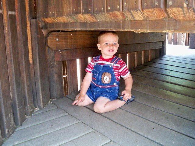 Logan plays hide and seek