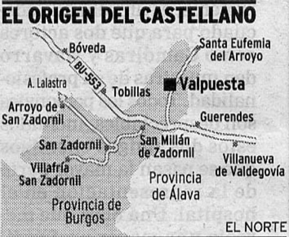 Nacimiento de la lengua castellana y su expansión. (500 DC)