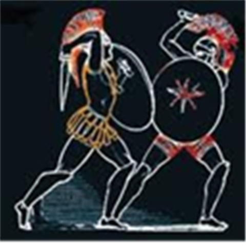 The duel between Paris and Menelaus