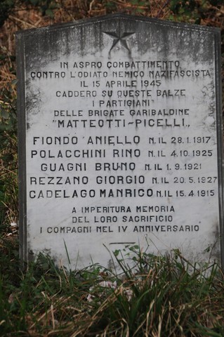 CODOLO: 5 PARTIGIANI uccisi in combattimento