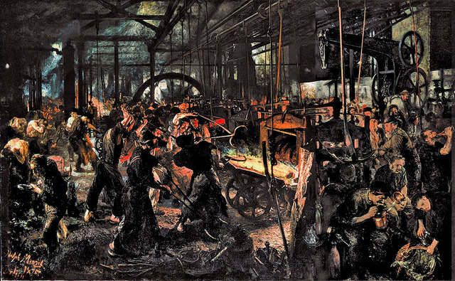 Adolph von Menzel - Das Eisenwalzwerk