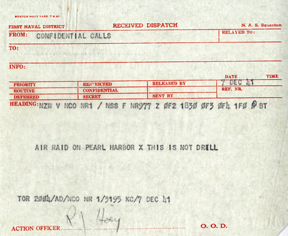 7:53AM - AIR RAID ON PEARL HARBOR X THIS IS NOT DRILL