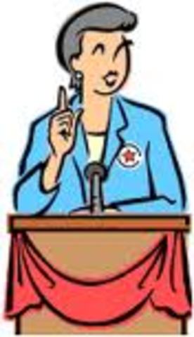 Under the Qualification of Women Act, women can be elected on to borough and county councils and can also be elected mayor.