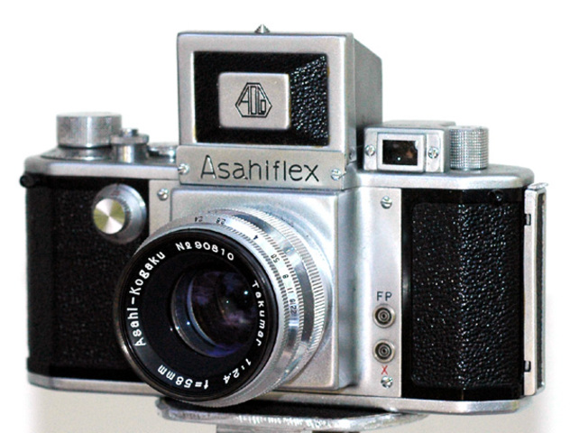 First single-lens reflex camera.