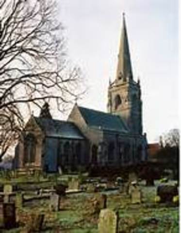 The church of Saint Denis was rebuilt by an unknown artist