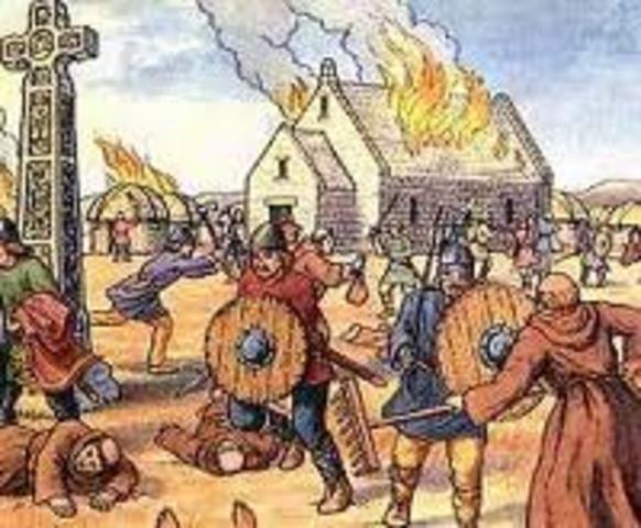 The first Viking raid on England