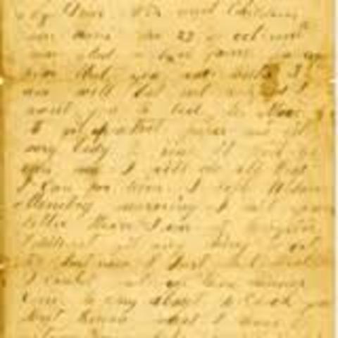 Wrote his Wife at Camp Stone Wall Brigade