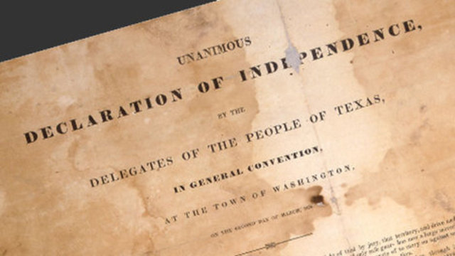 Lorenzo Signs the Texas Decloration