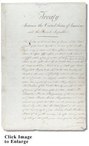 Louisiana Purchase Treaty Signed