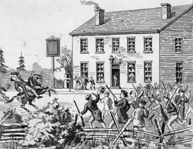In lower canada British troops capture Saint-Eustache.