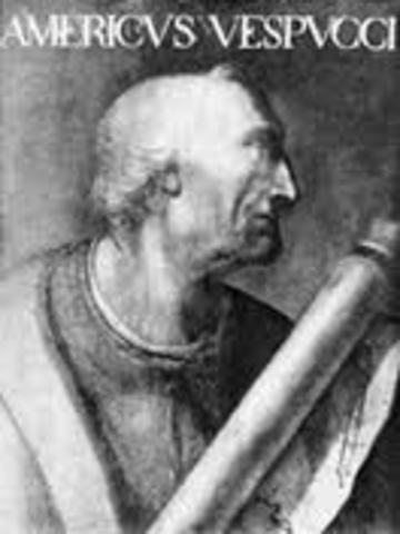 Amerigo Vespucci charts New World coast