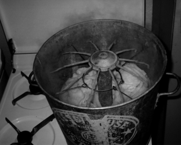 La première machine à laver.