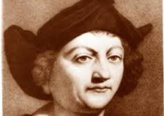 Christopher Columbus spots land in North American
