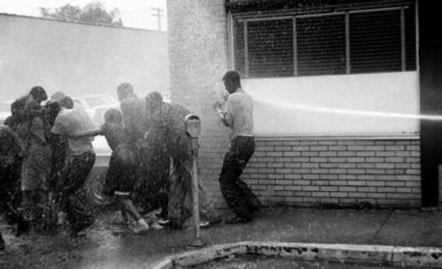 Bull Connor uses fire hoses, police dogs on protestors