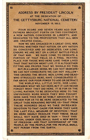 Gettysburg Address